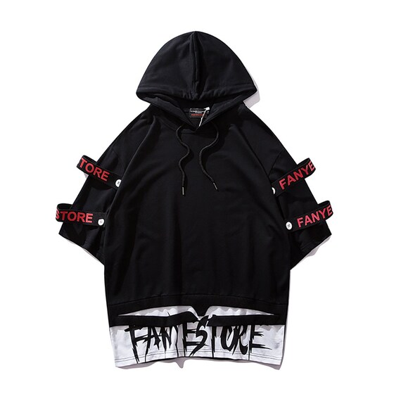 graphic short sleeve hoodie