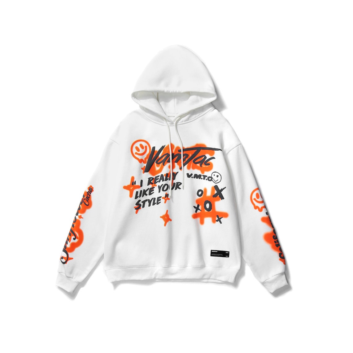 Streetwear Spray Paint Hoodie Urban Graphic Pullover Etsy