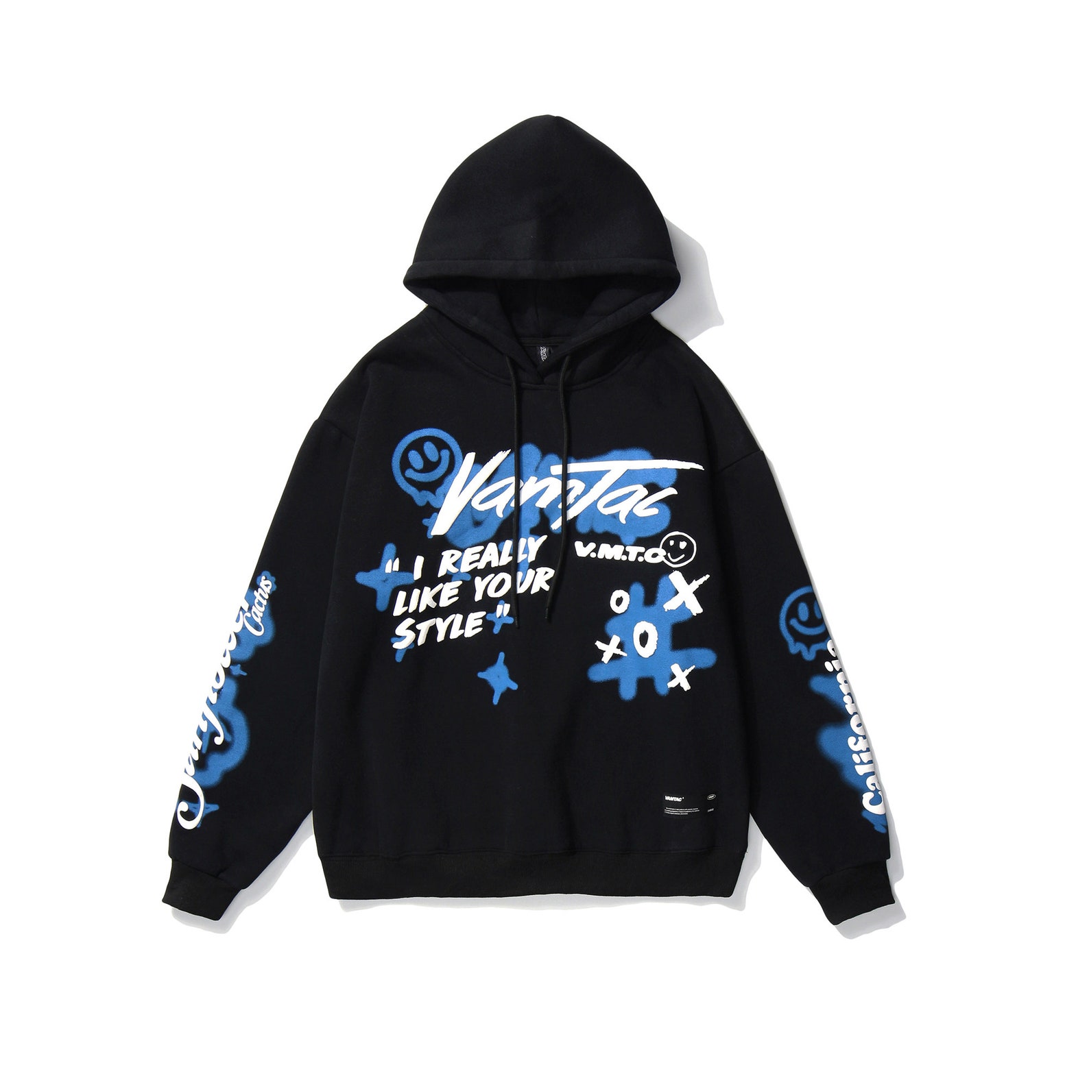 Streetwear Spray Paint Hoodie Urban Graphic Pullover Etsy