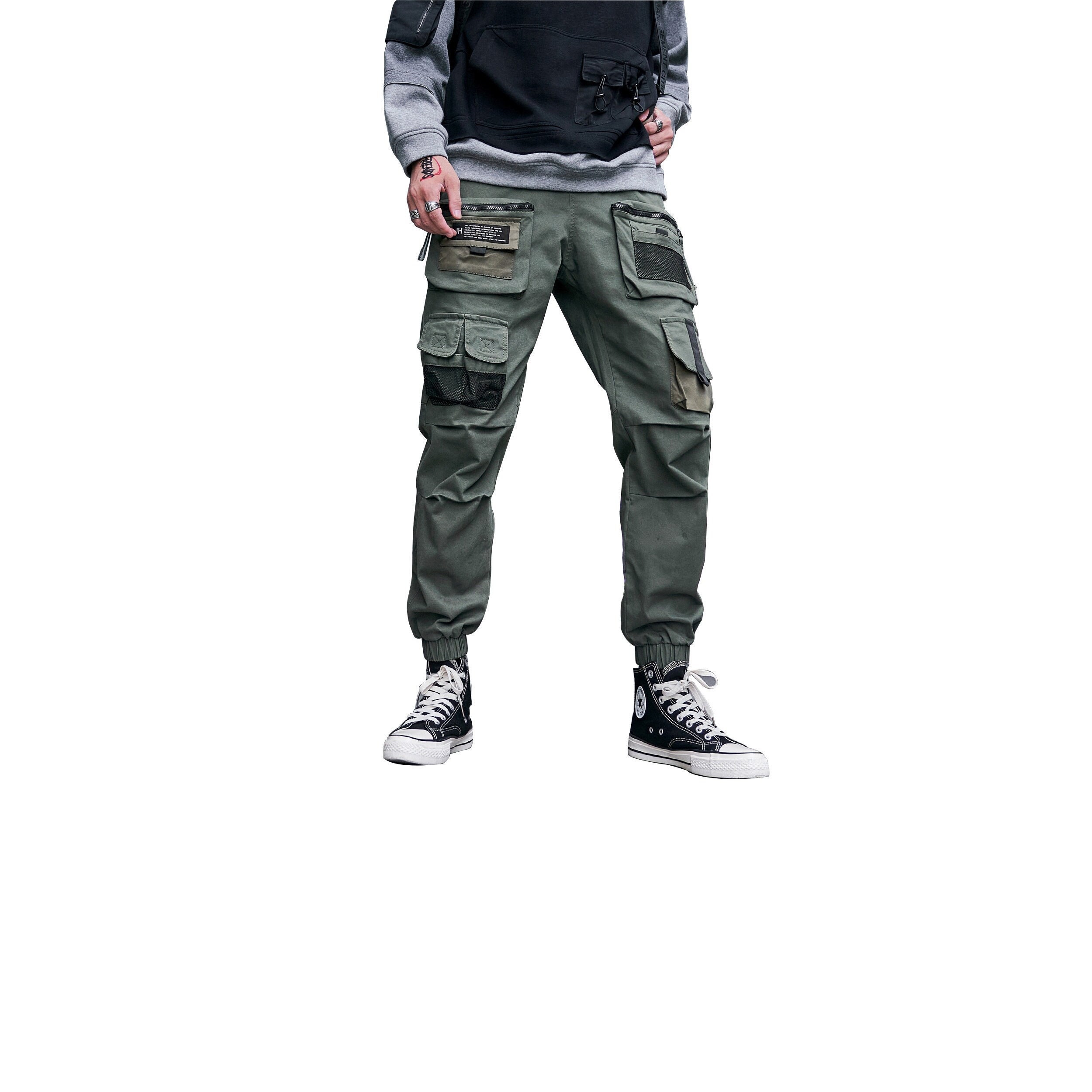 Streetwear Fashion Dark Green Cargo Pants Men - Etsy