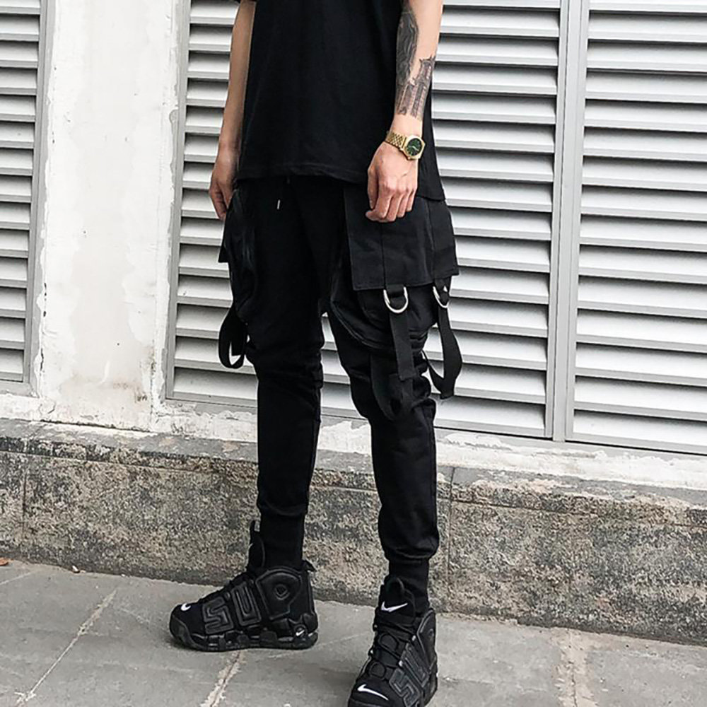 Techwear Matte Black Pants Streetwear Joggers Urban Harem - Etsy