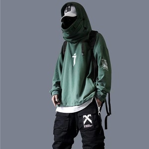 Japanese Cyberpunk Techwear Hoodie for Men Streetwear - Etsy