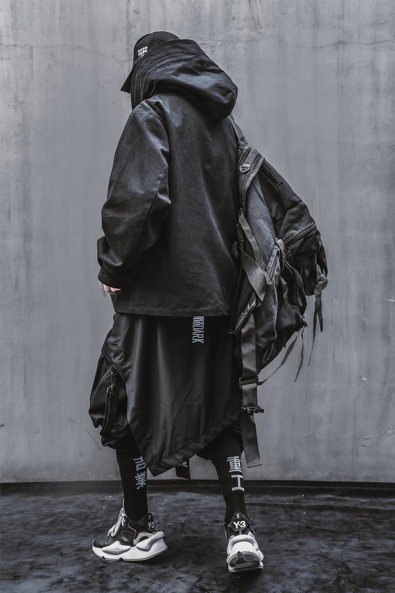 long techwear jacket