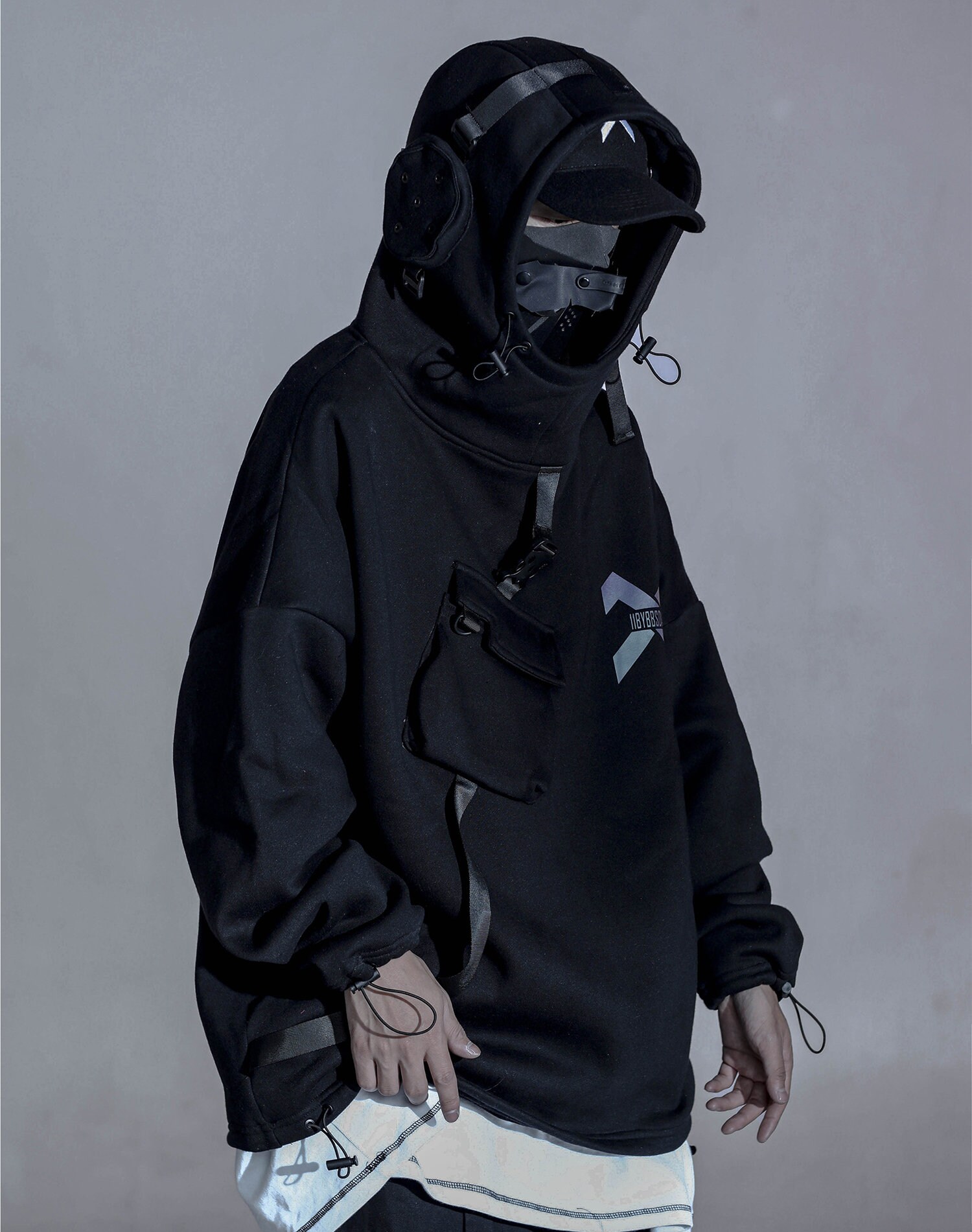 Techwear Streetwear Space Hoodie Men Cyberpunk Clothing | Etsy UK