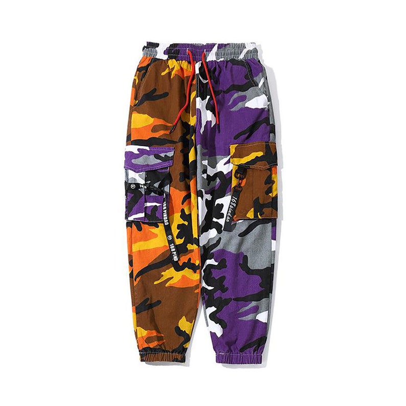 Streetwear Camo Pants Men Orange Camouflage Urban Cargo Etsy UK