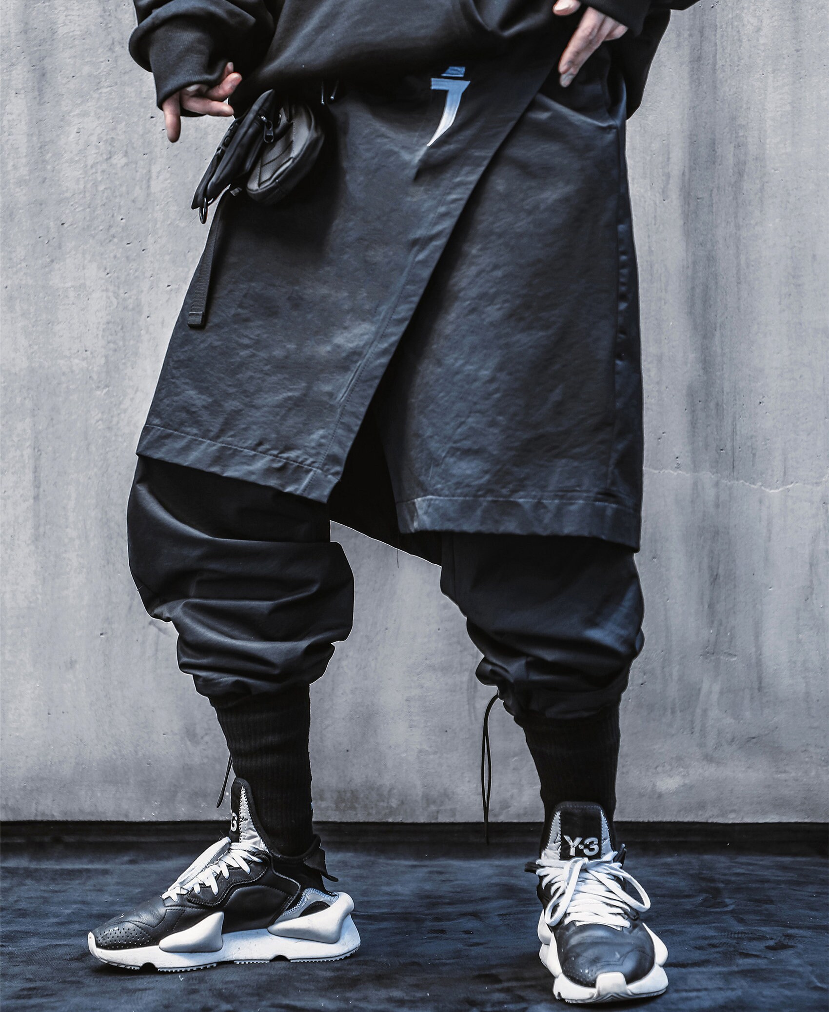 Techwear Pants Men Cyberpunk Dress Black Harem Streetwear | Etsy