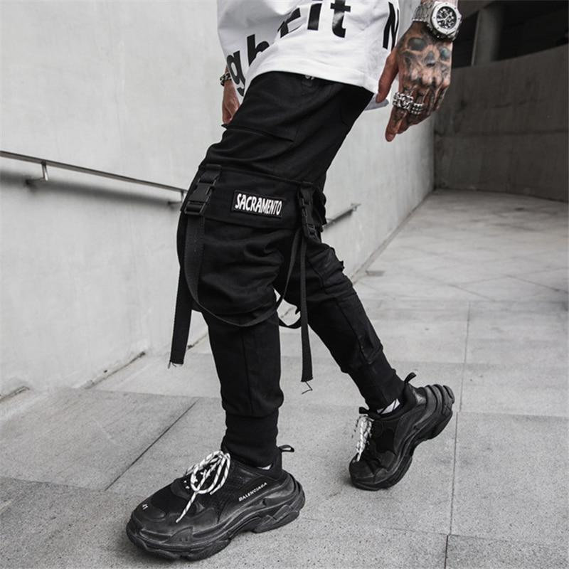 Techwear Cyberpunk Pants Men Streetwear Tactical Black Joggers - Etsy