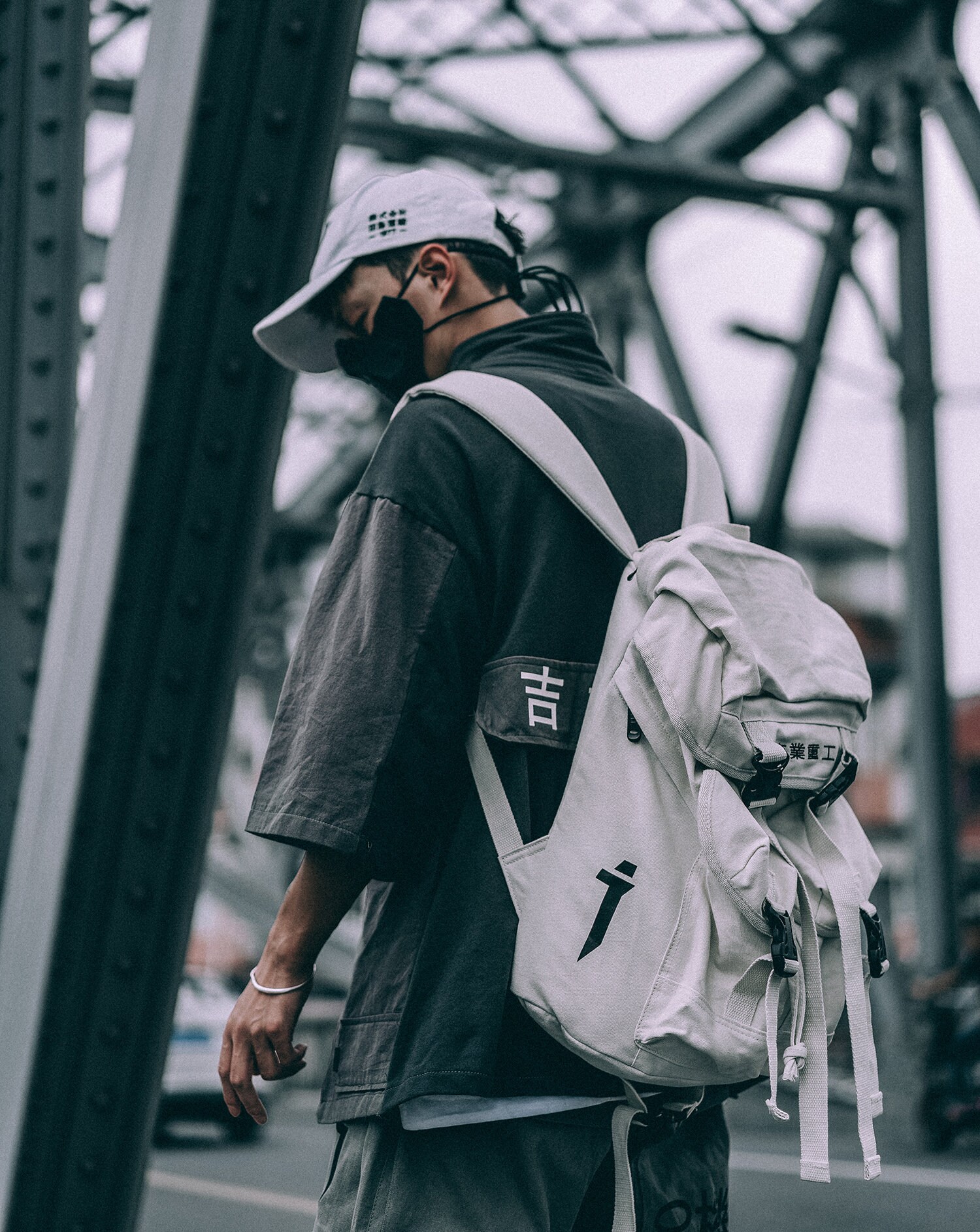 Mochila Techwear Hombres Ropa de calle japonesa Bolsa de | Etsy México