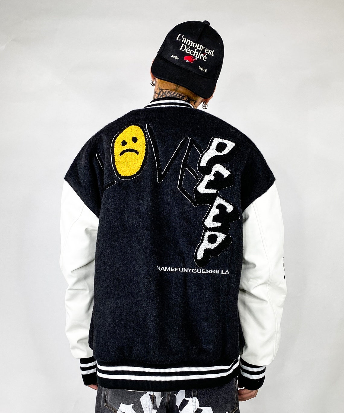 Men's Streetwear Baseball Jacket Fur Fleece Bomber Urban Etsy