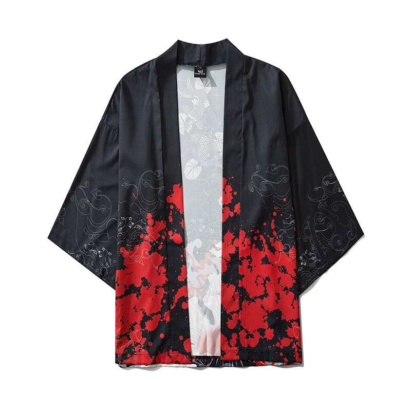 Japanese Streetwear Floral Print Kimono Cardigan Summer - Etsy