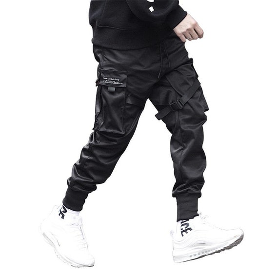 Techwear Pants Men Cyberpunk Black Harem Streetwear Futuristic - Etsy