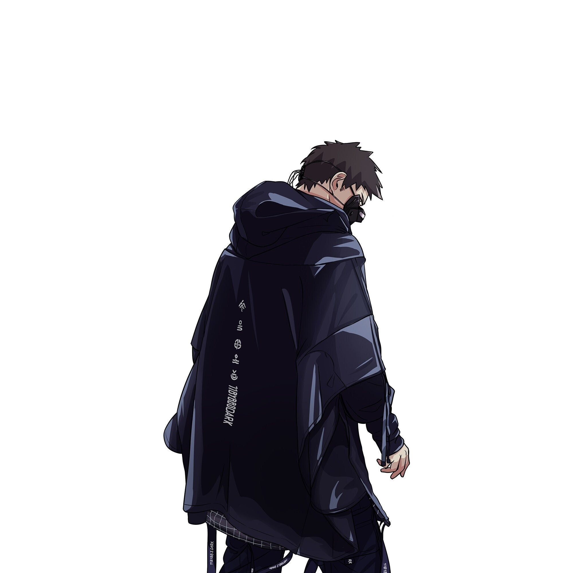 Japanese Streetwear Black Gothic Hoodie Techwear Trench Coat - Etsy Canada