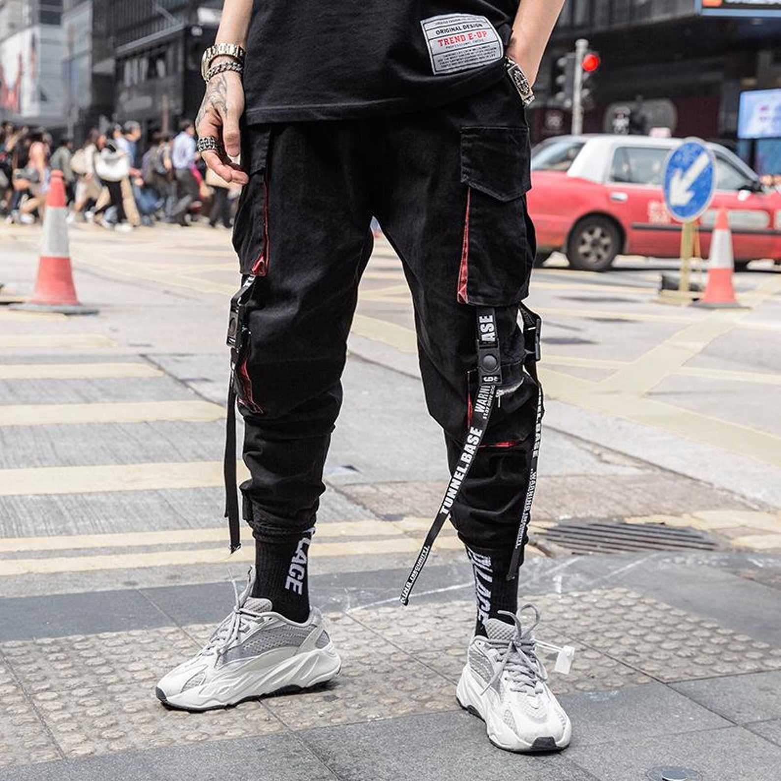 Men's Streetwear Techwear Black Cargo Jogger Pants Etsy Canada