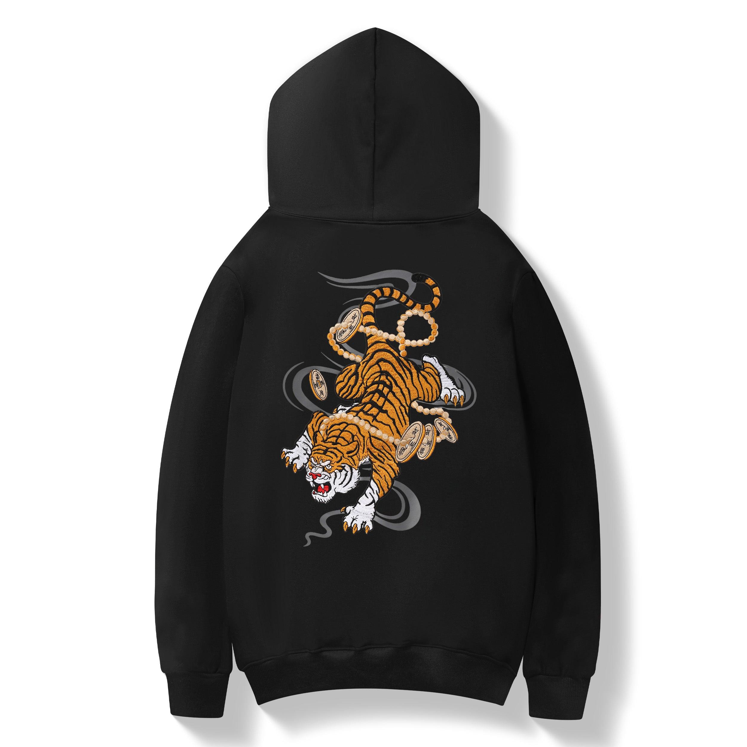 KH9017 Rich Tiger Embroidery Hoodie - Etsy