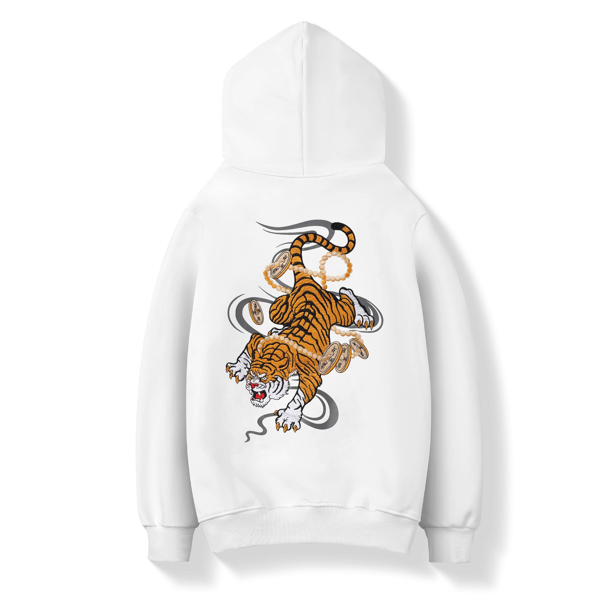 KH9017 Rich Tiger Embroidery Hoodie - Etsy