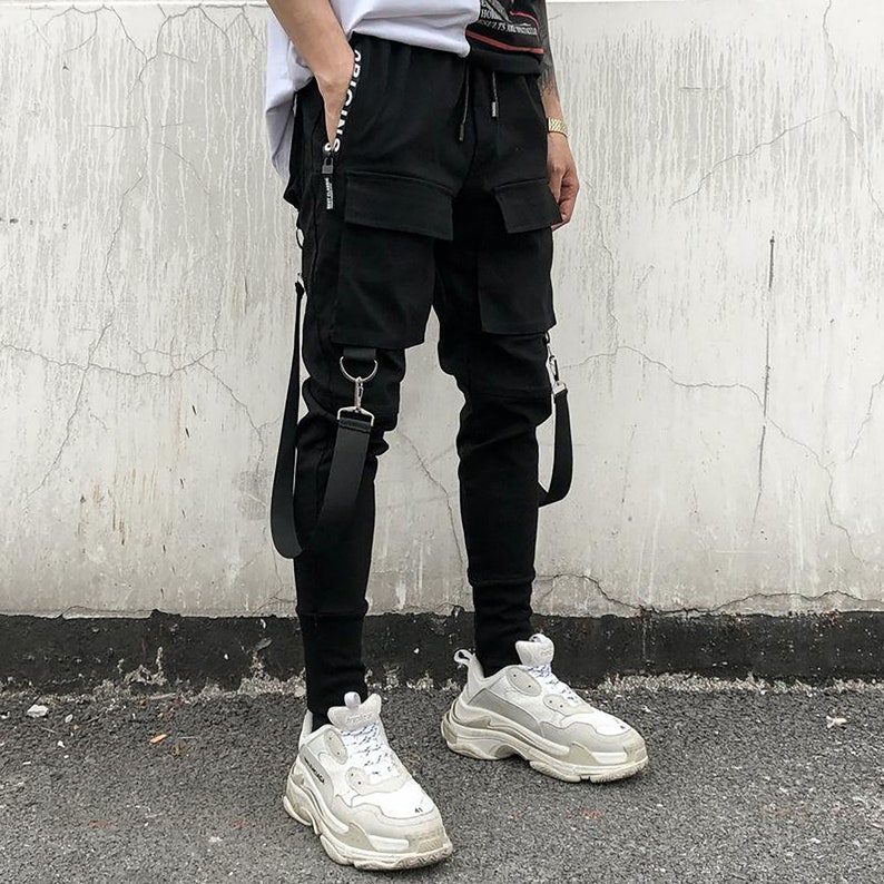 Pantalones Cortos Techwear Para Hombre, Estilo Harajuku, Hip | Meses Sin Interés
