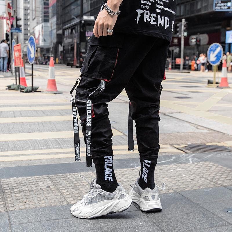 Men's Streetwear Techwear Black Cargo Jogger Pants | Etsy