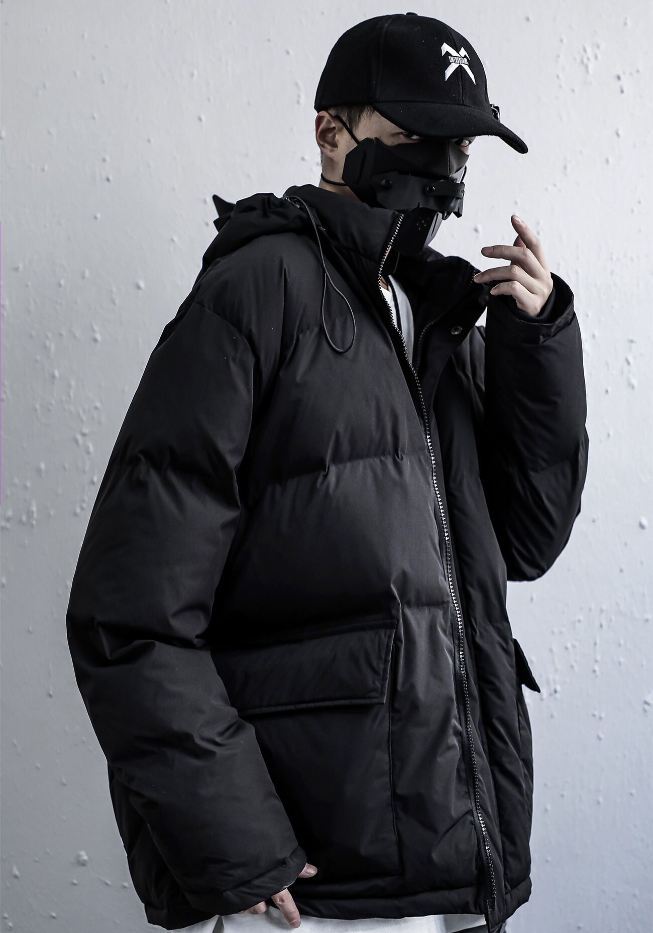 Men's Techwear Winter Jacket Men Warm Parka Coat Etsy