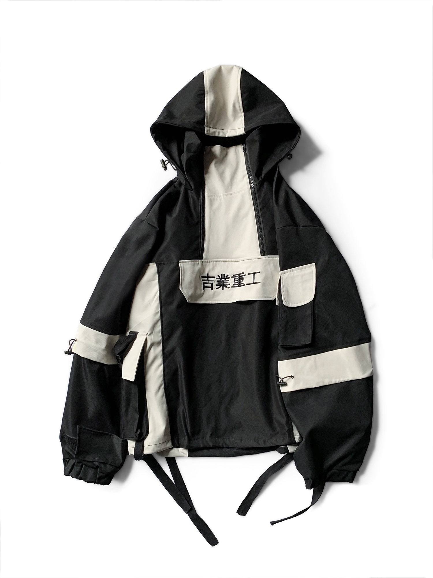 Cyberpunk Techwear Anorak Jacket Men Futuristic Japanese | Etsy
