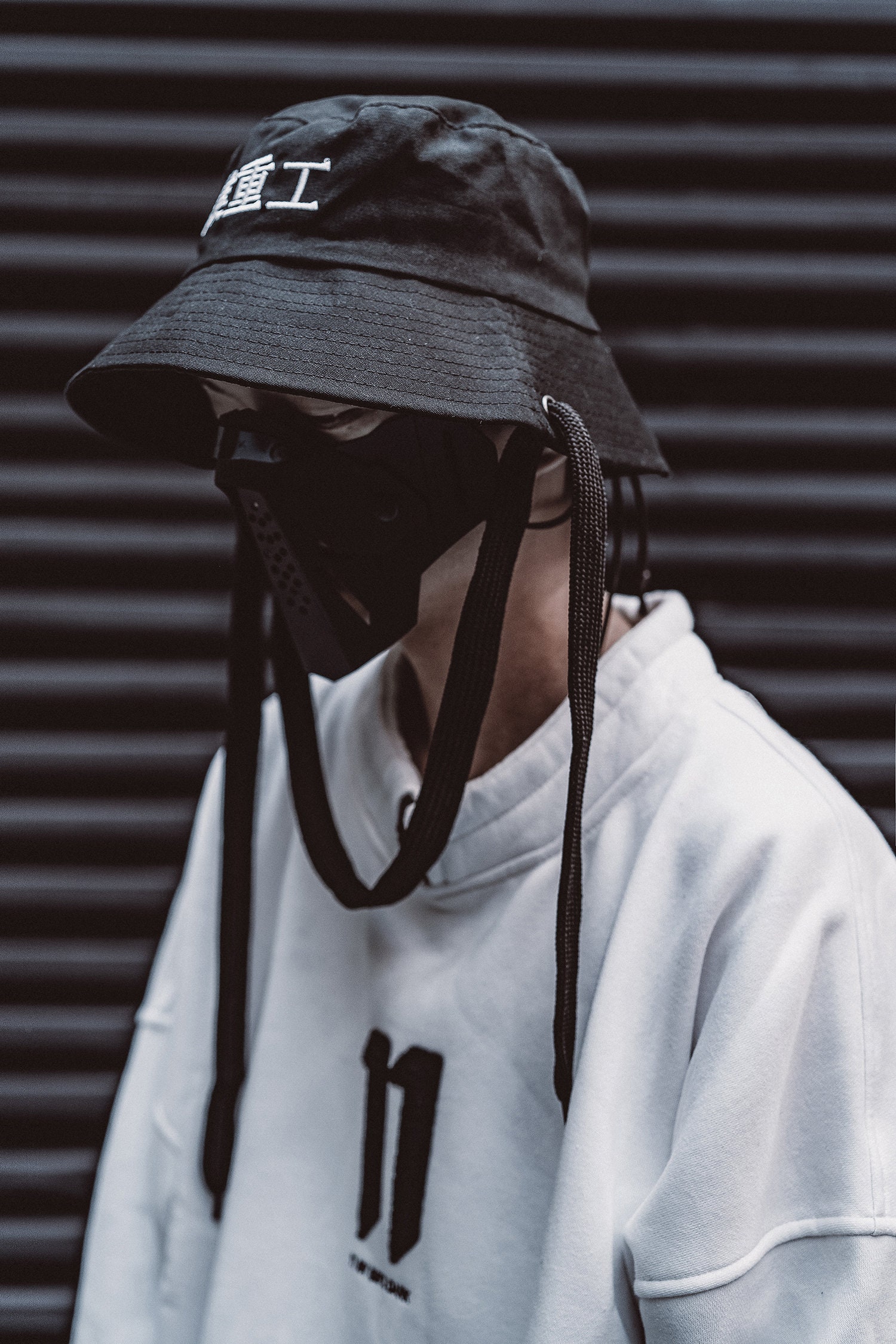 Japanese Streetwear Embroidered Fisherman Black Bucket Hat - Etsy