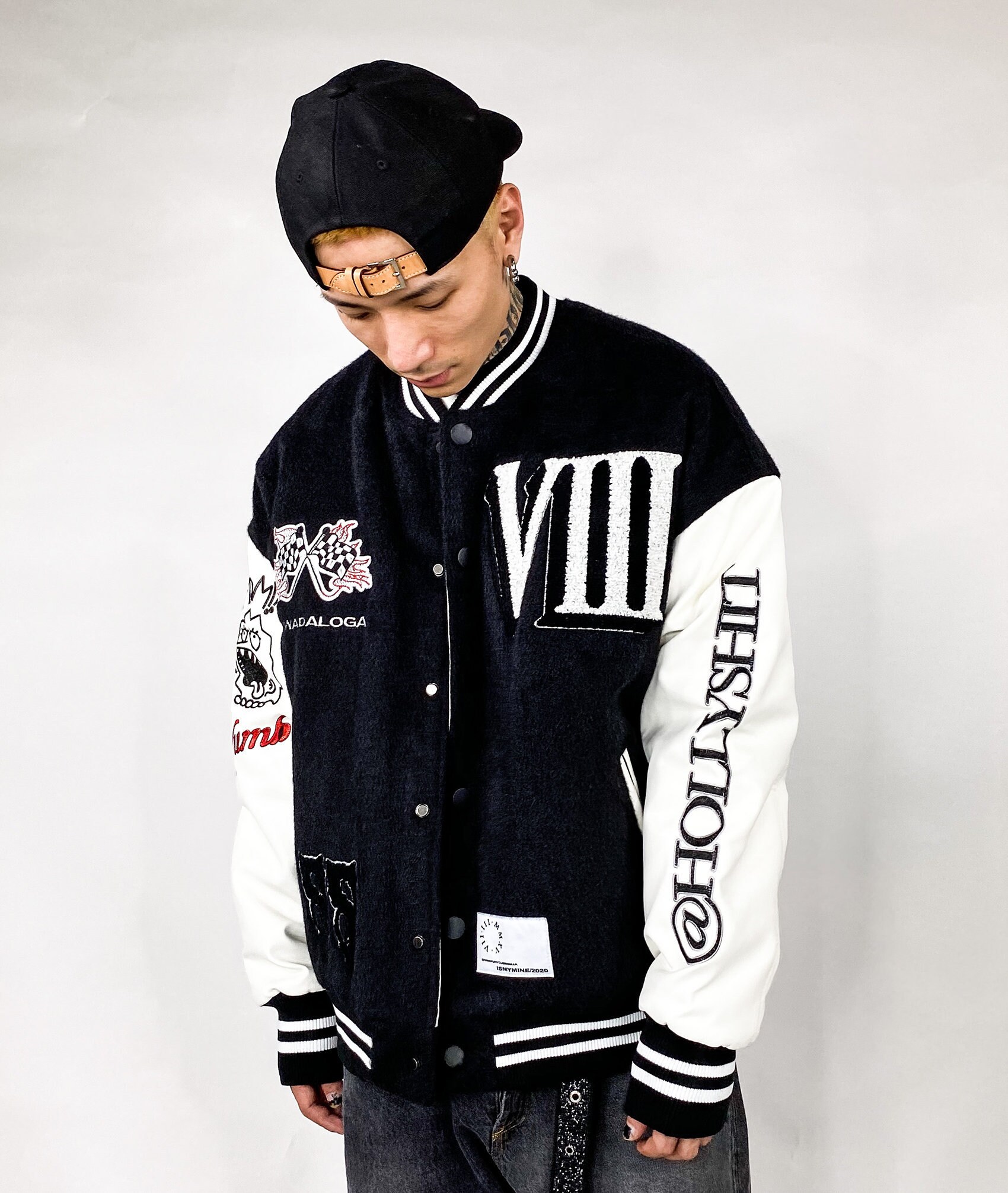 Men's Streetwear Baseball Jacket Fur Fleece Bomber Urban Etsy