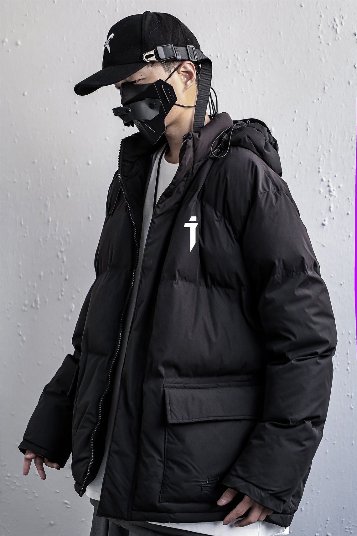 Men's Techwear Winter Jacket Men Warm Parka Coat Etsy