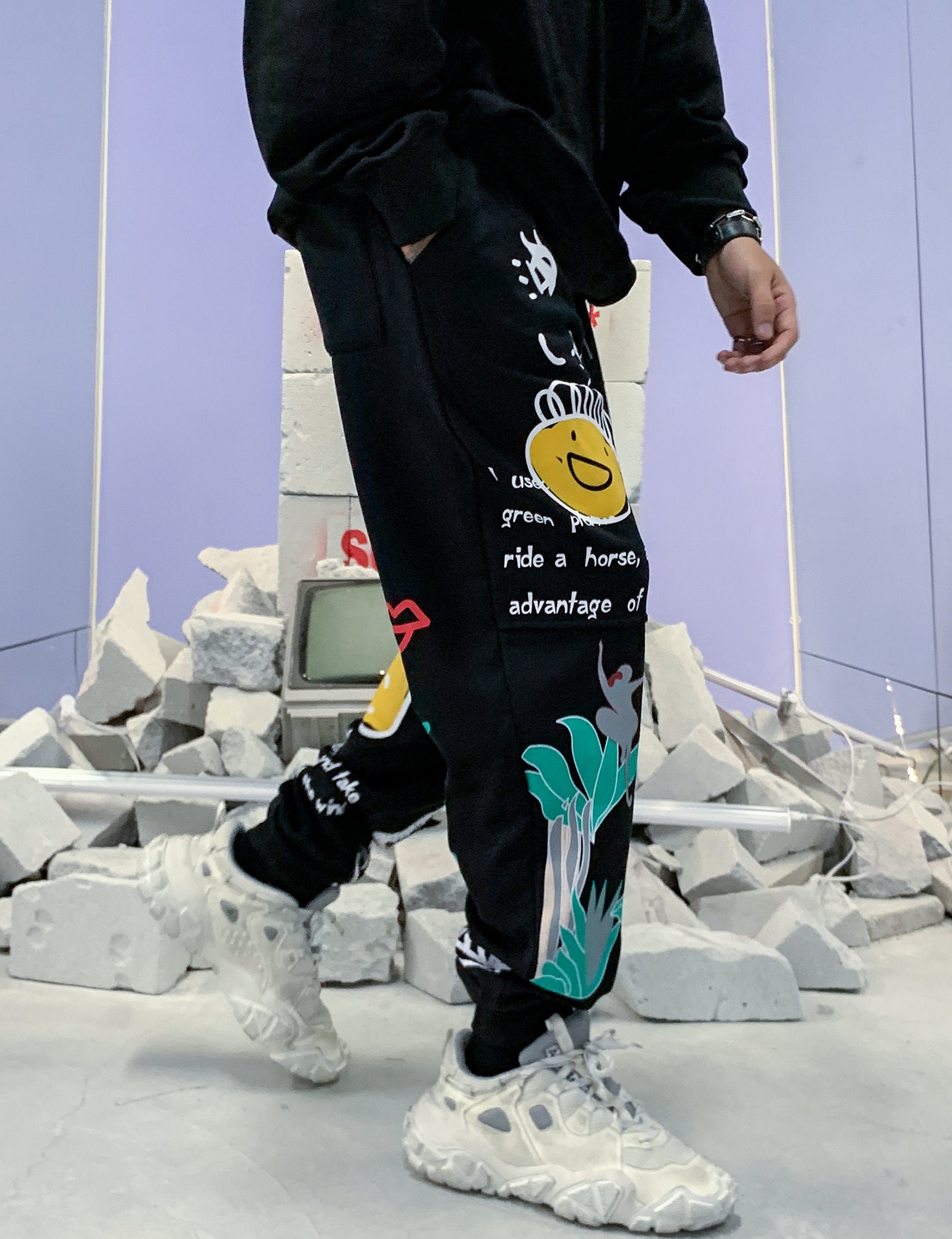 Streetwear Doodle Arts Sweatpants for Men Urban Fashion Jogger - Etsy ...