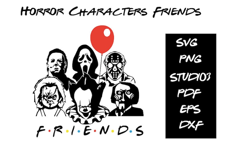 Download Horror Characters Friends Svg Png DXF EPS PDF Studio3 ...