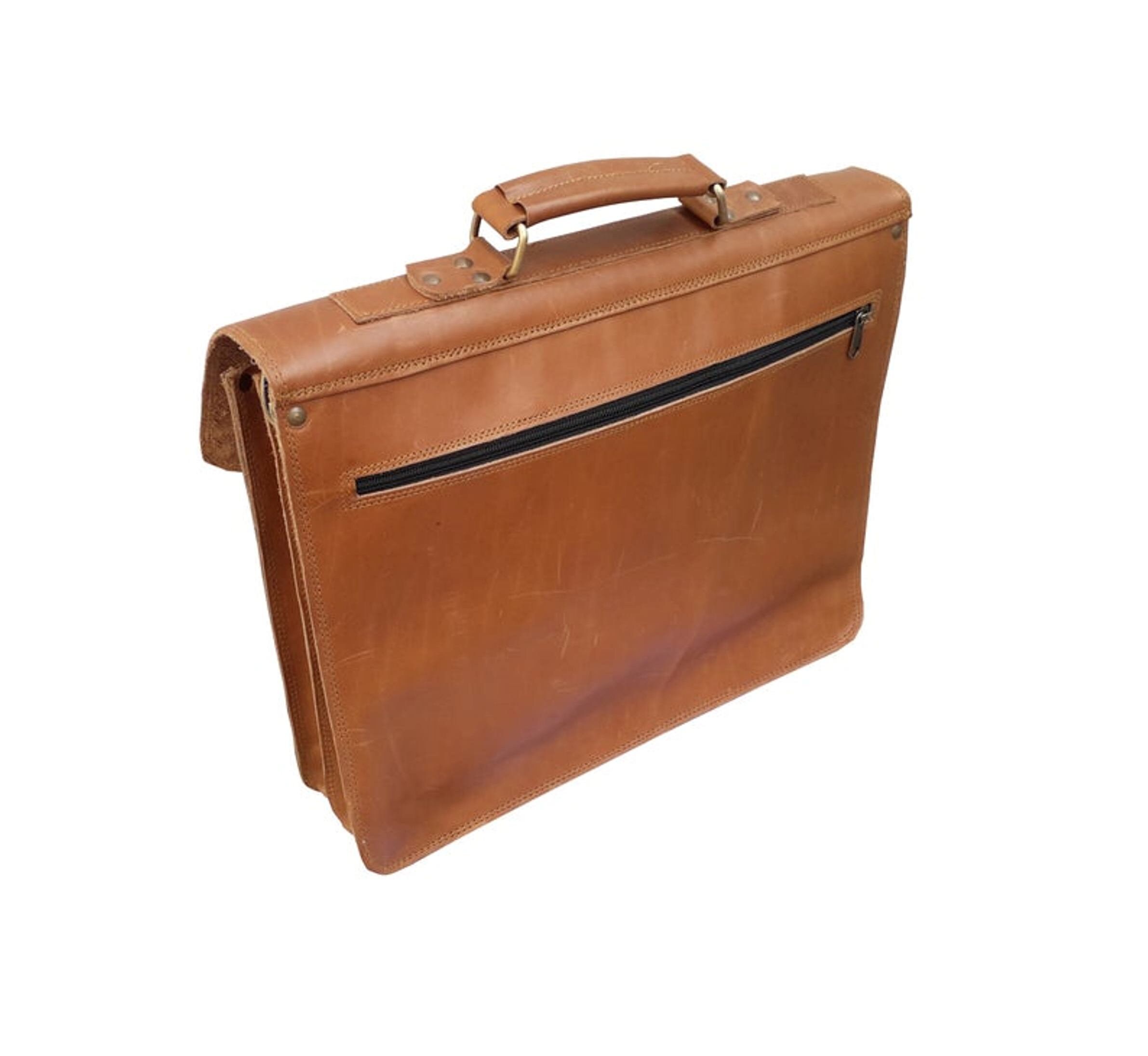 Custom Calgary Men's Leather Messenger Bag Leather Etsy