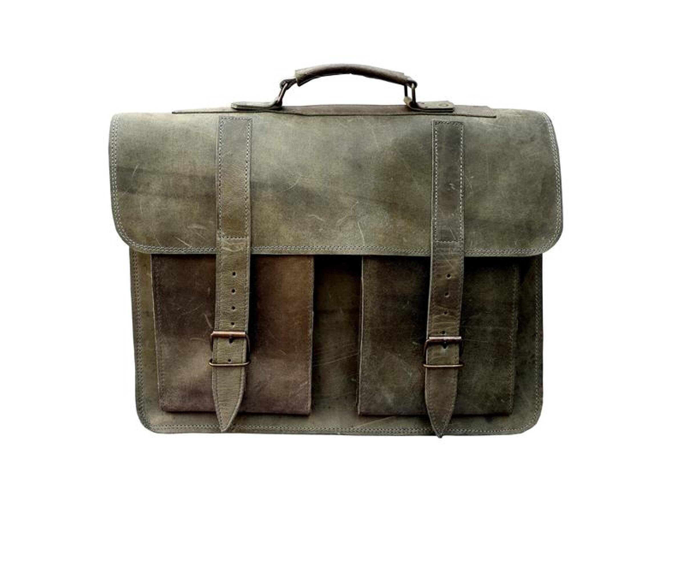 Custom Calgary Men's Leather Messenger Bag Leather Etsy