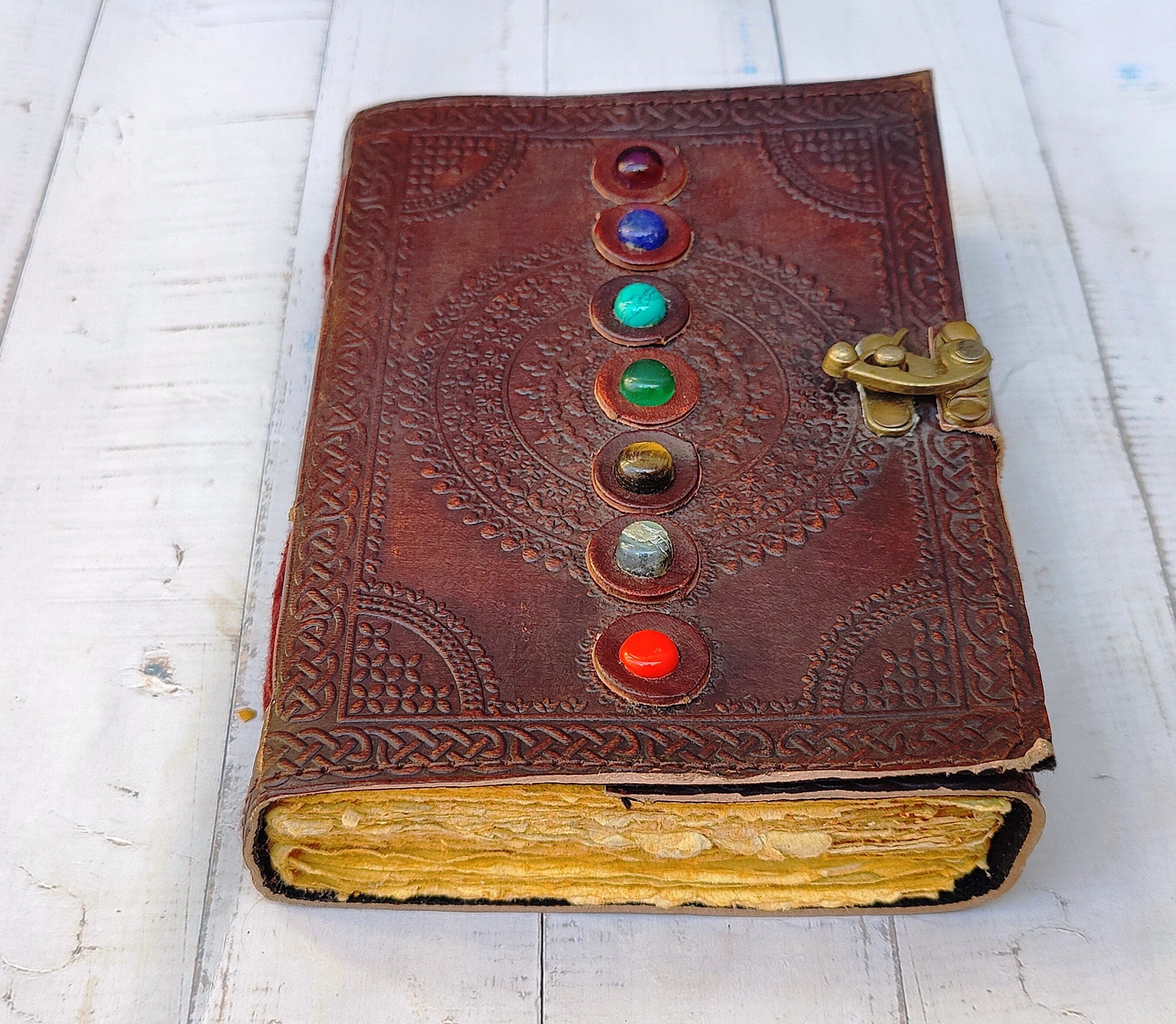セイントテールノート メモ帳7点セット Seven Stone Leather Journal With Antique Deckle Edge Paper