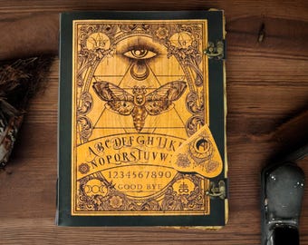 Evil Eye Leather Grimoire – Book of Shadows, Deckle Edge Paper