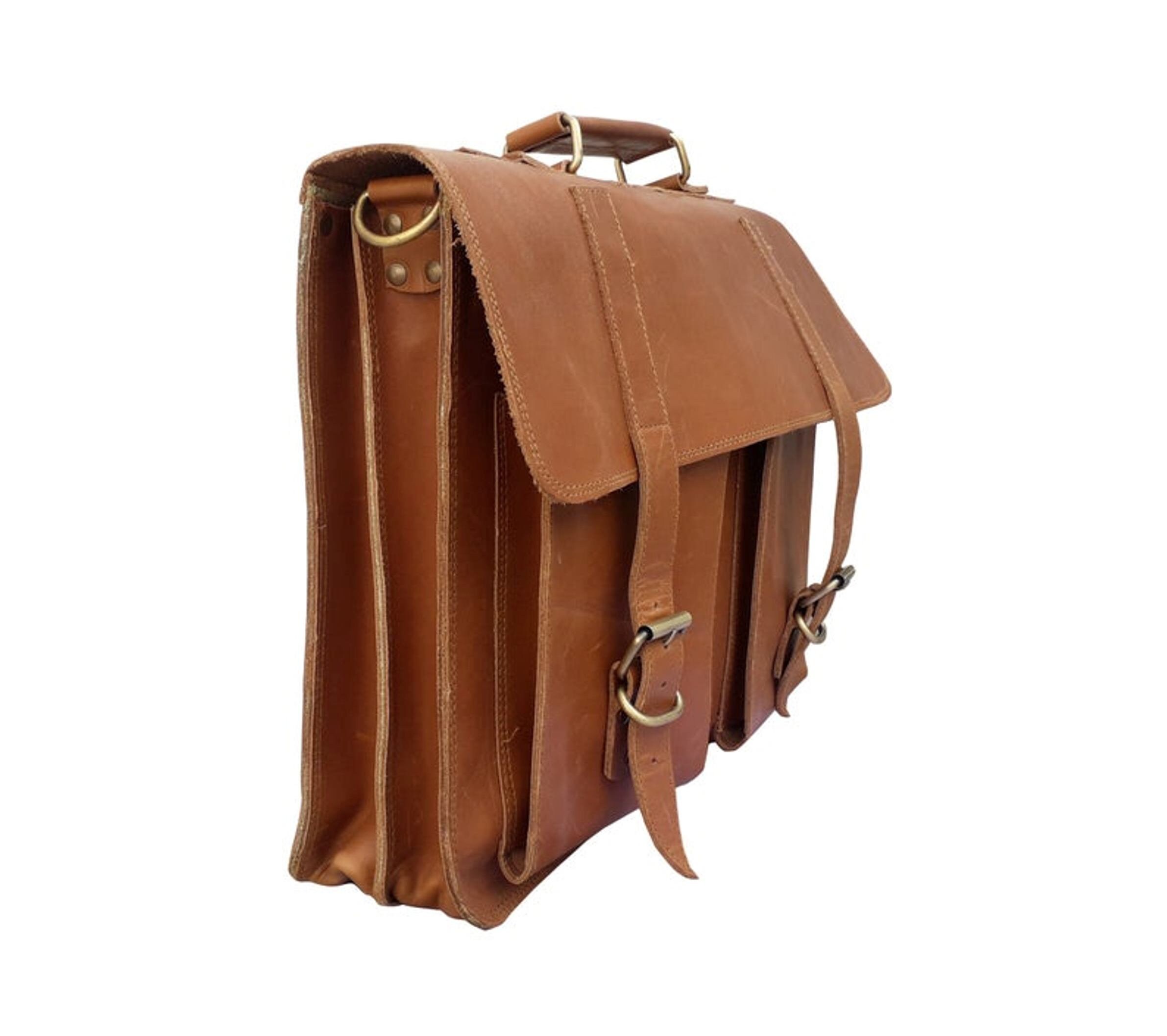 Custom Calgary Men's Leather Messenger Bag Leather Etsy