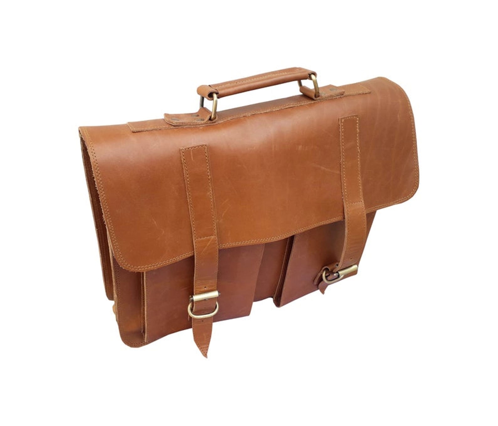 Custom Calgary Men's Leather Messenger Bag Leather Etsy