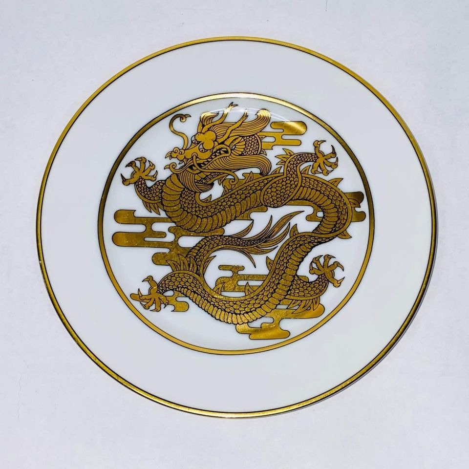 Fitz & Floyd Dragon Dor Gold Dragon Plate 