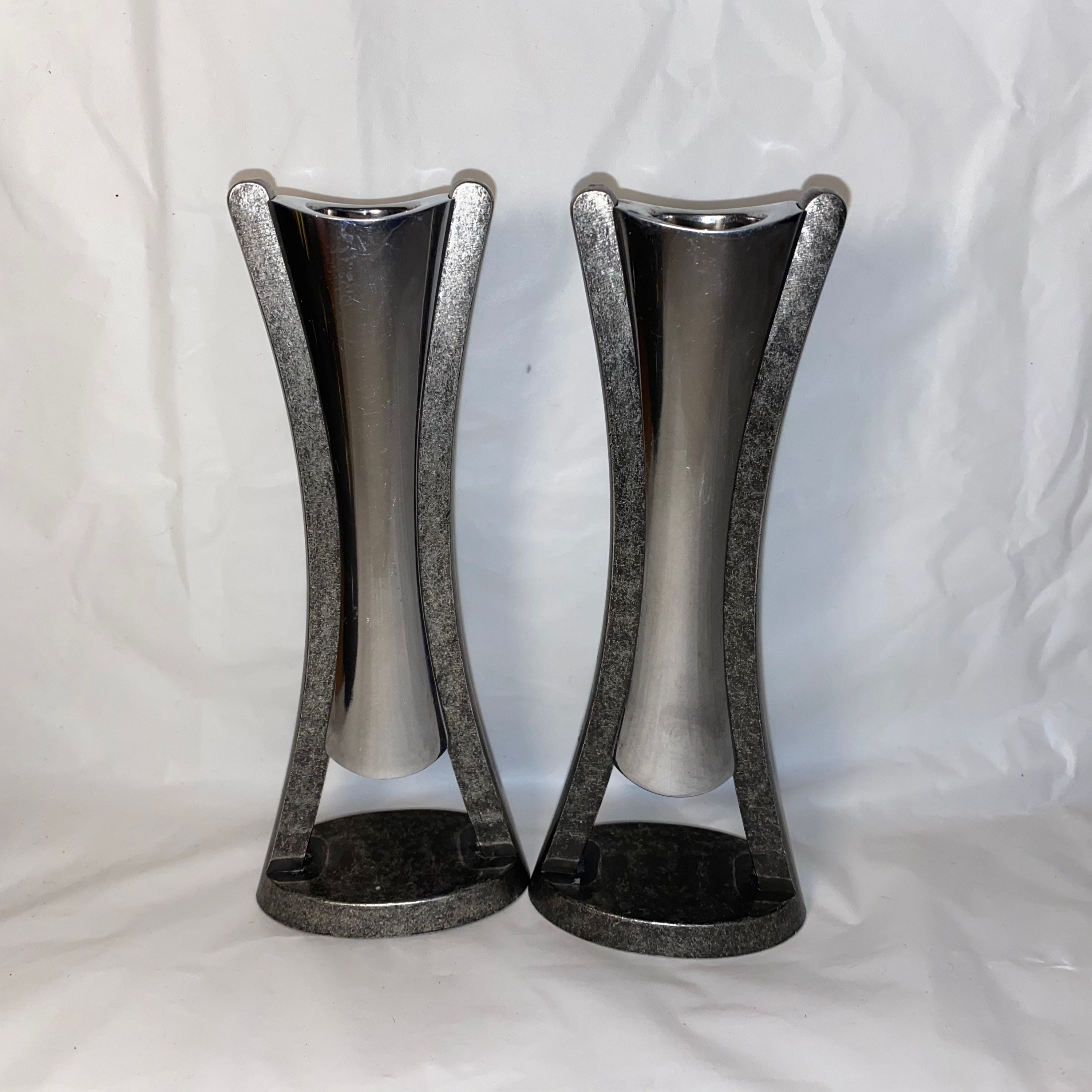 2010 Nambe candle holders MT0340 Etsy