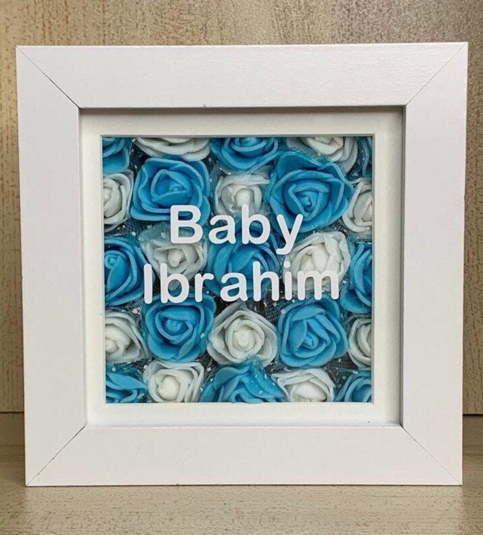 Personalised Floral Baby Shadow Box Frame Etsy