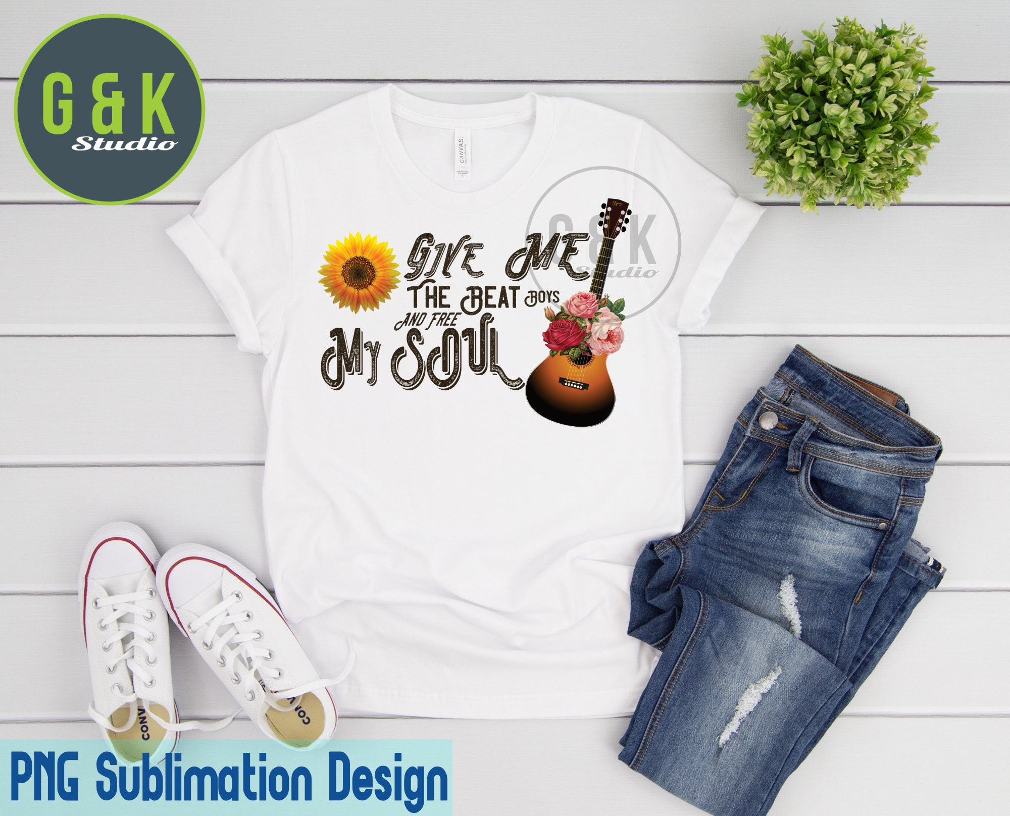 Give me the beat boys and free my soul acoustic guitar rose png file