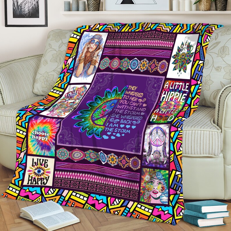 Stay Trippy Little Hippie Blanket Hippie Blanket Hippie Girl Etsy