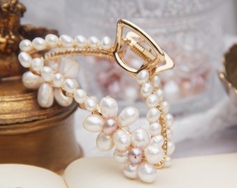 Unregelmäßige barocke Perlen-Haarnadel, handgemachte Schmetterlings-Haarnadel, barocker Perlenschmuck, barocke Haarnadel, Geschenk für Schwester, Hochzeits-Haarnadel