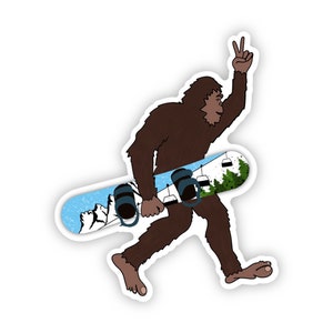 Bigfoot Ski or Snowboard Sticker