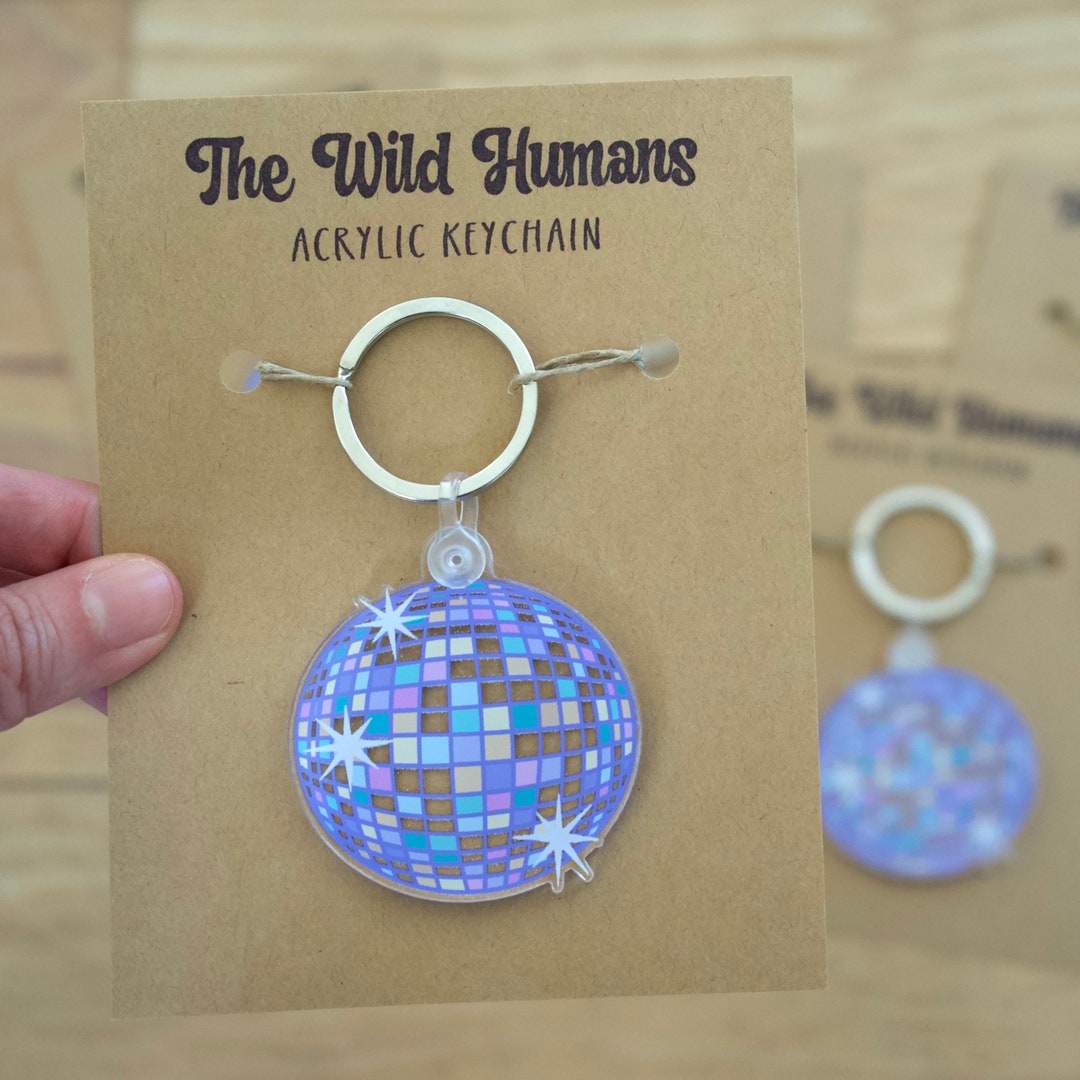 Disco Ball Acrylic Keychain Customizable Keychain Bridesmaids Gift
