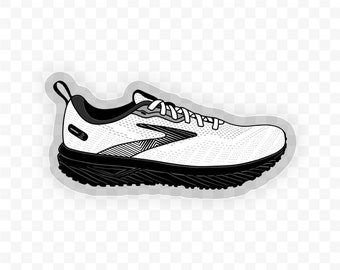 Running Shoe Sticker: Clear Vinyl Waterproof Decal (2" x 1")
