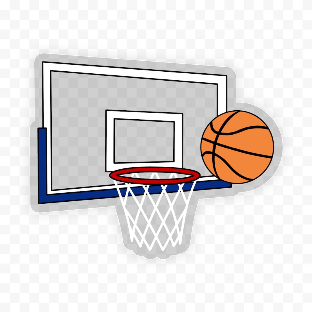 Basketball Sticker | Clear Vinyl Sticker - Etsy