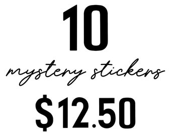 10 Mystery Stickers | Waterproof and Dishwasher Safe | Sticker Bundle