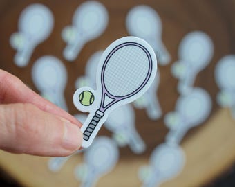 Tennis Sport Vinyl Stickers 4-inch - Waterproof Decals For Laptops, Water Bottles & More