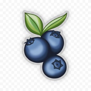 Blueberry Sticker | Blueberries | Waterproof and Dishwasher Safe