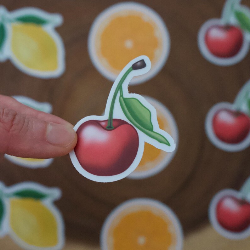 Mini Cherry Sticker | Waterproof Sticker | Dishwasher Safe - Etsy