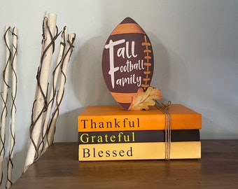 Handmade Thanksgiving Book Stack | Fall Farmhouse Decor