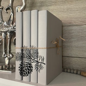 Christmas Book Decor | Christmas Book Stack | Christmas Gifts | Holiday Decor | Christmas Decor | Winter Decor | Modern Christmas